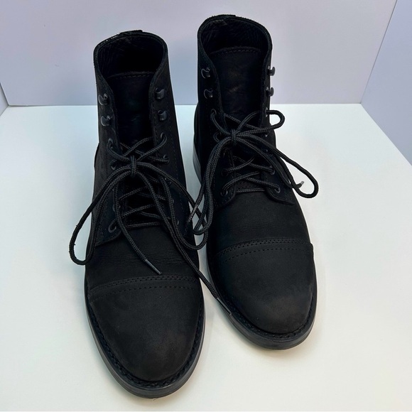 Thursday Captain Boots Mens 9 Black Matte Nubuck Casual Dress Cap Toe Shoes - Picture 1 of 14